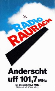 Radio Raurach | Signet neuses Programm ab 1-09-1988